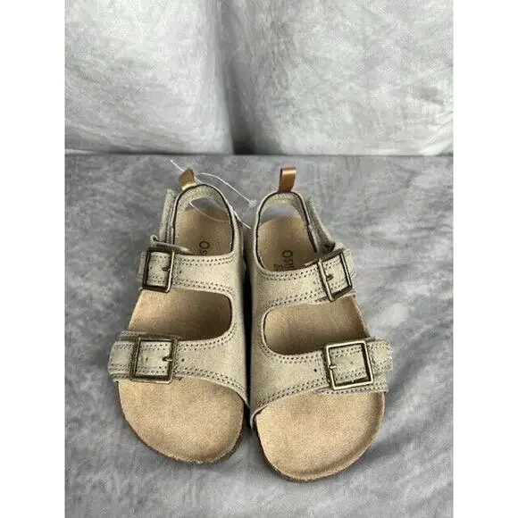 OshKosh B'Gosh Kids' 'BRUNO3' Tan Ankle Strap Open Toe Sandals Shoes Size 9 New - Picture 6 of 7
